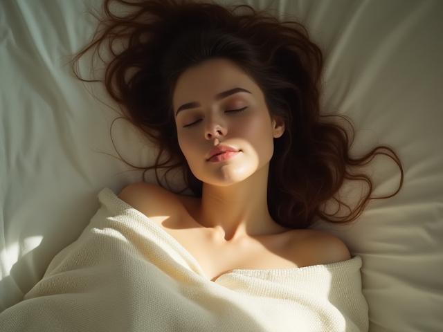 Persona en relajación profunda aplicando técnica de escaneo corporal guiado