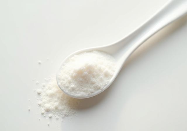 Cuchara con polvo de colágeno puro